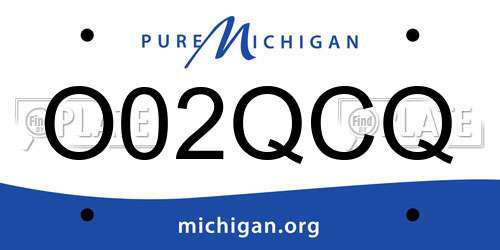O02QCQ Michigan License Plate