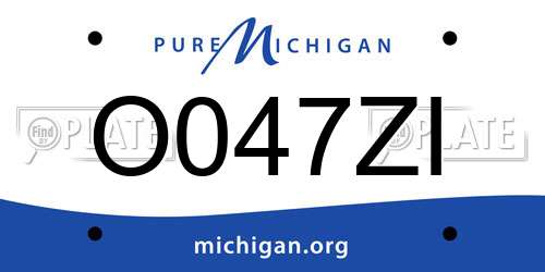O047ZI Michigan License Plate