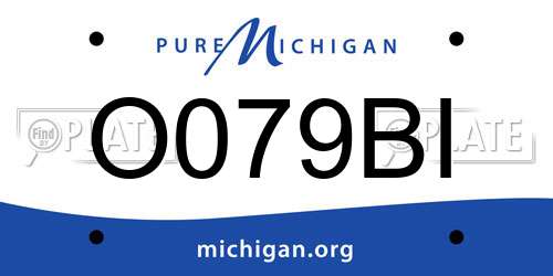O079BI Michigan License Plate