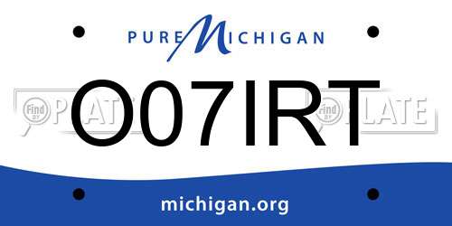 O07IRT Michigan License Plate