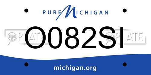 O082SI Michigan License Plate