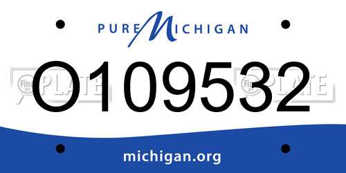 O109532 Michigan License Plate