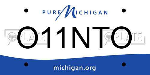 O11NTO Michigan License Plate
