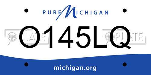 O145LQ Michigan License Plate