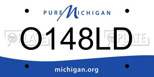 O148LD Michigan License Plate