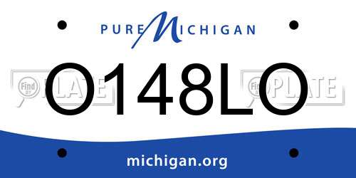 O148LO Michigan License Plate