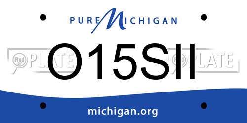 O15SII Michigan License Plate