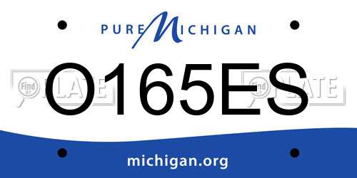 O165ES Michigan License Plate