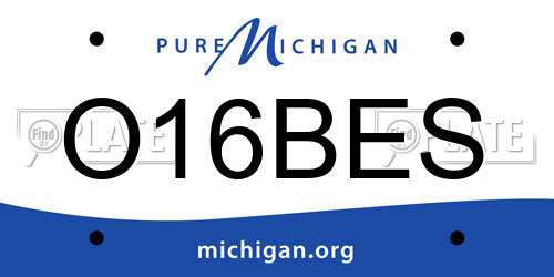 O16BES Michigan License Plate