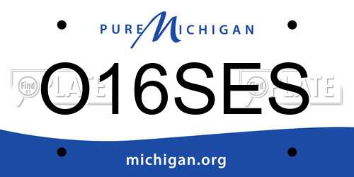 O16SES Michigan License Plate