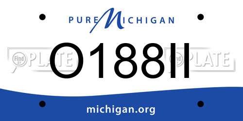 O188II Michigan License Plate