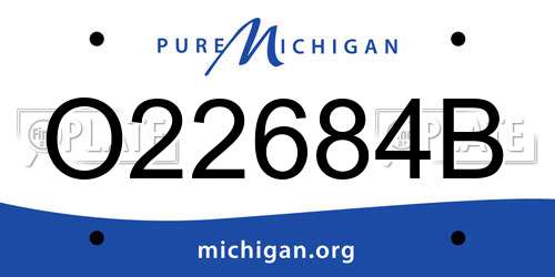 O22684B Michigan License Plate