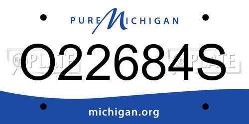 O22684S Michigan License Plate