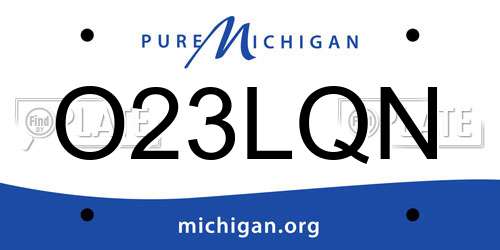O23LQN Michigan License Plate