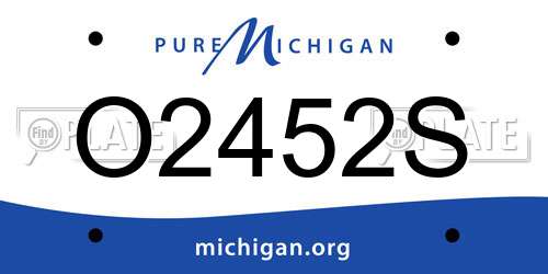 O2452S Michigan License Plate