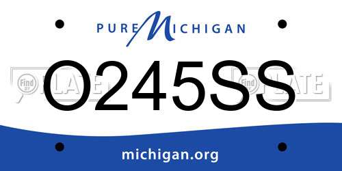 O245SS Michigan License Plate