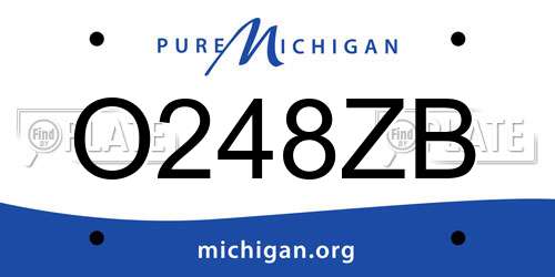 O248ZB Michigan License Plate