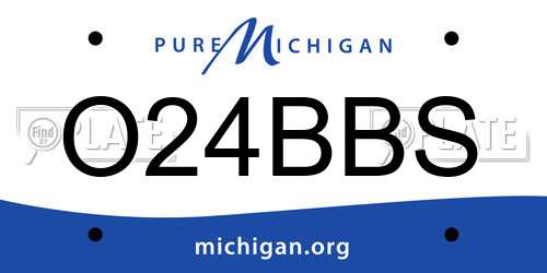 O24BBS Michigan License Plate