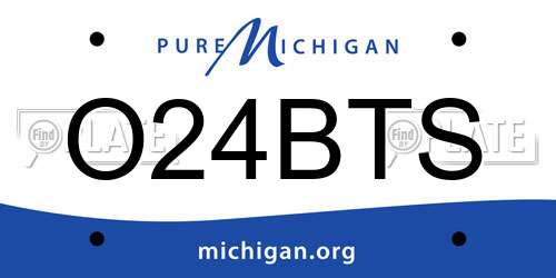 O24BTS Michigan License Plate