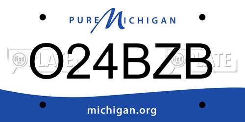 O24BZB Michigan License Plate