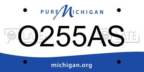 O255AS Michigan License Plate