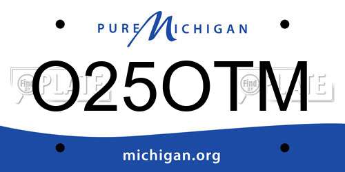 O25OTM Michigan License Plate