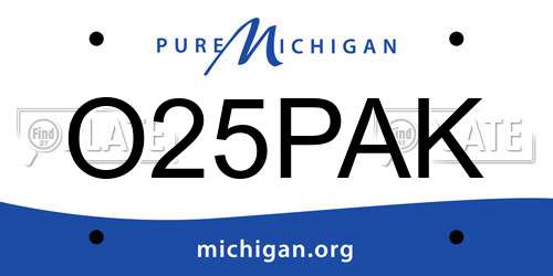O25PAK Michigan License Plate