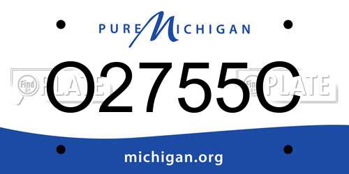 O2755C Michigan License Plate