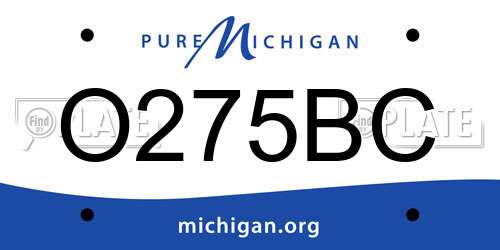 O275BC Michigan License Plate