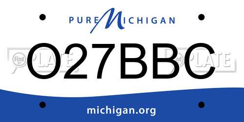 O27BBC Michigan License Plate