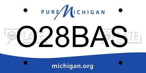 O28BAS Michigan License Plate