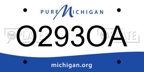 O293OA Michigan License Plate