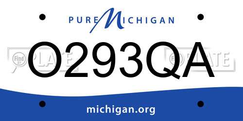 O293QA Michigan License Plate
