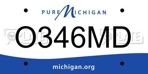 O346MD Michigan License Plate