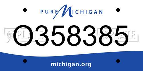 O358385 Michigan License Plate