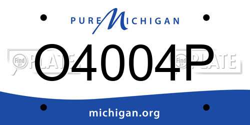 O4004P Michigan License Plate