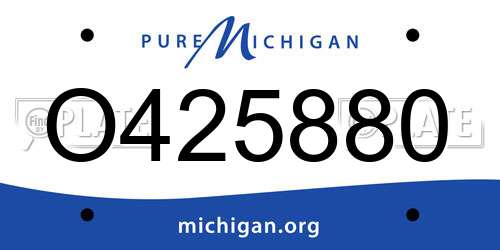O425880 Michigan License Plate
