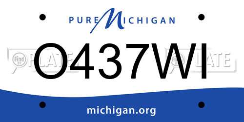O437WI Michigan License Plate