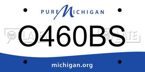O460BS Michigan License Plate