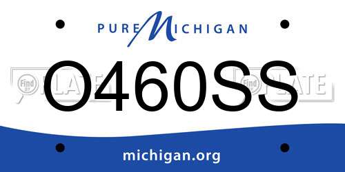 O460SS Michigan License Plate
