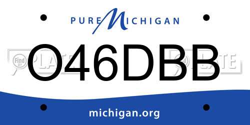 O46DBB Michigan License Plate