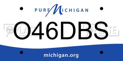 O46DBS Michigan License Plate