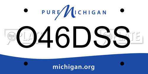 O46DSS Michigan License Plate