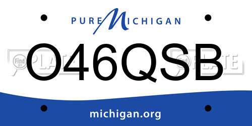 O46QSB Michigan License Plate