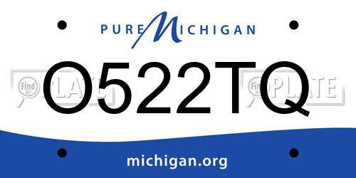 O522TQ Michigan License Plate