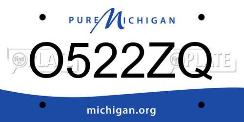 O522ZQ Michigan License Plate