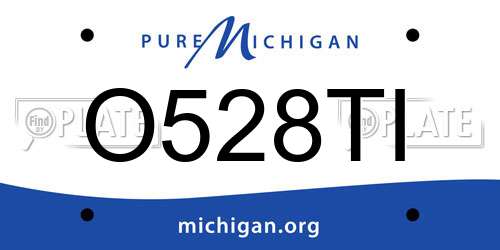 O528TI Michigan License Plate