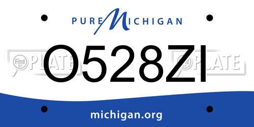 O528ZI Michigan License Plate