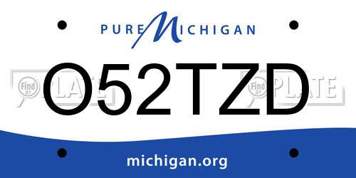 O52TZD Michigan License Plate