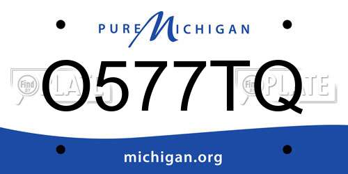O577TQ Michigan License Plate